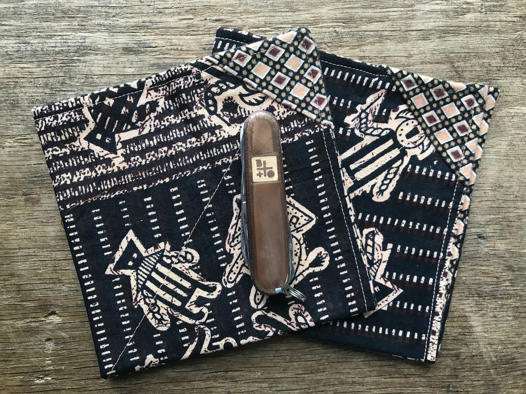 Dogon Flannel-Lined Arrowhead PocketHank